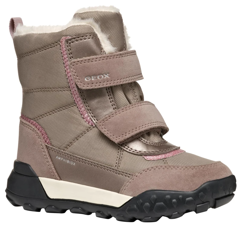 Geox J TREKKYUP GIRL B AB, Snow Boot, DK BEIGE,