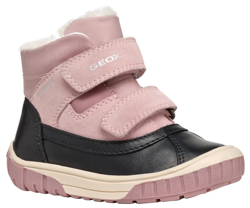 Geox Baby Girls Omar Wpf C Ankle Boot, Black Rose, 5 UK Child