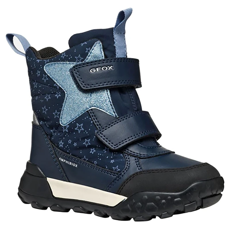 Geox J TREKKYUP GIRL B AB, Snow Boot, NAVY/LT AVIO,