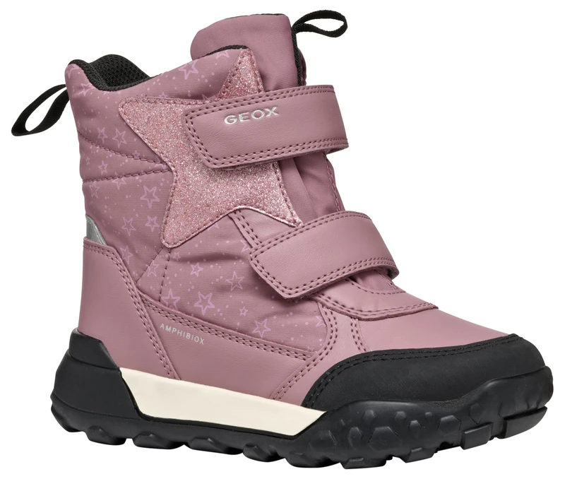 Geox J TREKKYUP GIRL B AB, Snow Boot, DK PINK,
