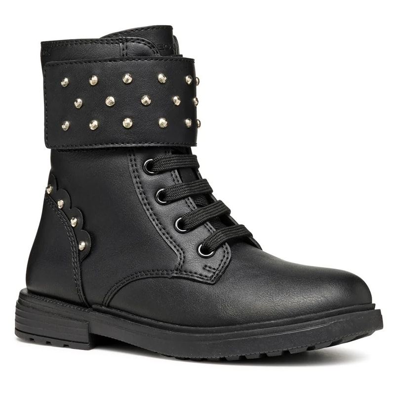 Geox J Eclair Girl N Ankle Boot, Black, 10 UK Child