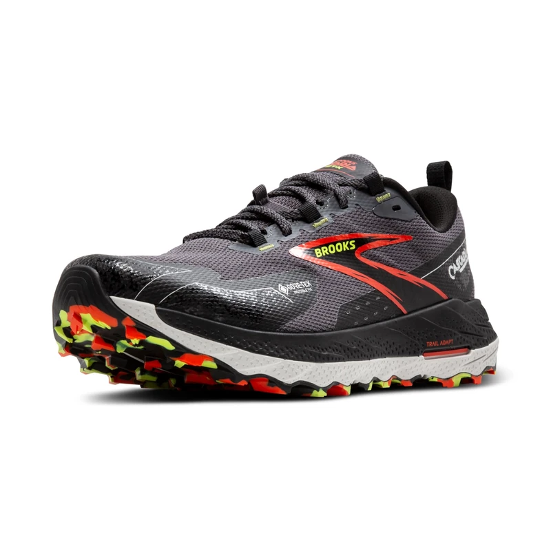 Brooks 1104271D016 Cascadia 18 GTX Men Blackened Pearl/Black/Tomato UK 6