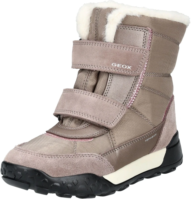 Geox J TREKKYUP GIRL B AB, Snow Boot, DK BEIGE,