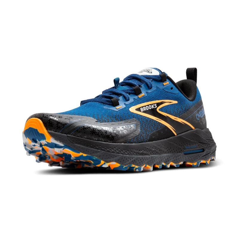 BROOKS 1104261D465 Cascadia 18 Men Blue Sapphire/Black/Orange UK 8
