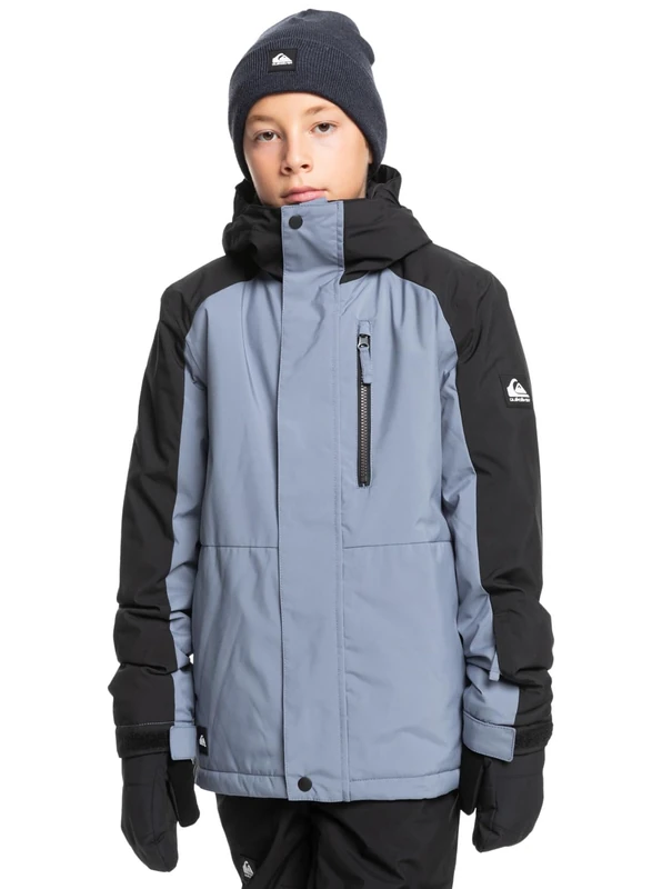 Quiksilver Technical Snow Jacket Mission Block Youth JK Boys 4-16 Grey 4-5Y