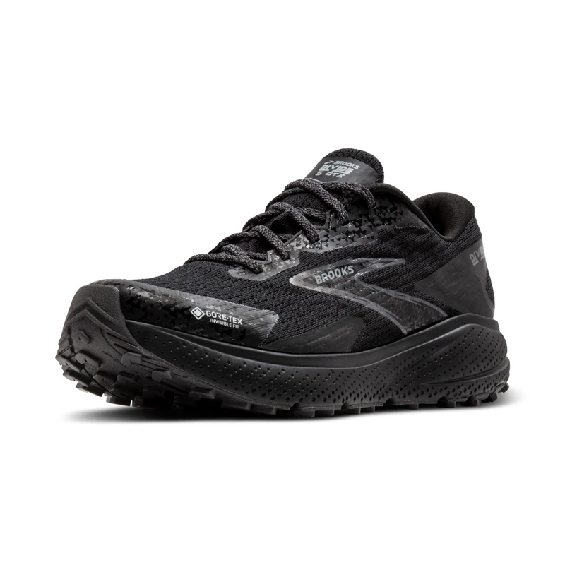 BROOKS Women's Divide 5 GTX Trail Running Shoe, Black/Alloy/Primer Grey, 6.5