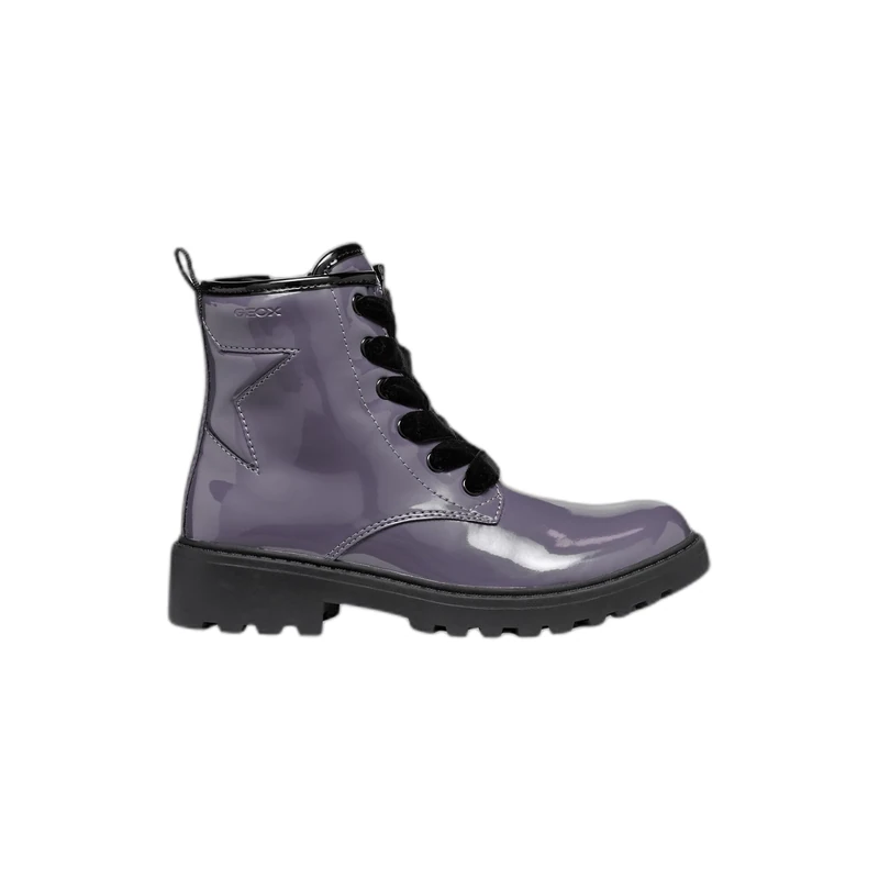 Geox Girls J Casey Girl Ankle Boots, Dk Purple, 4 UK