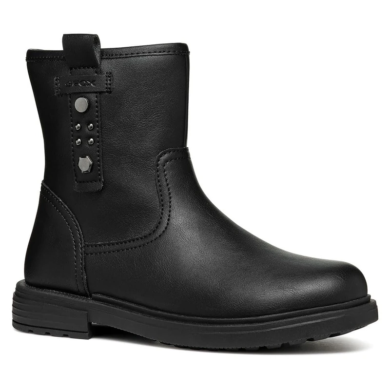 Geox J Eclair Girl I Chelsea Boot, Black, 2 UK