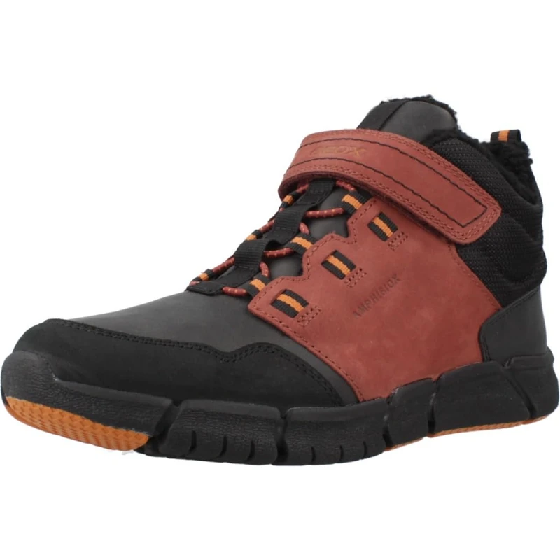 Geox J FLEXYPER BOY B ABX, Ankle Boot, WINE/BLACK,