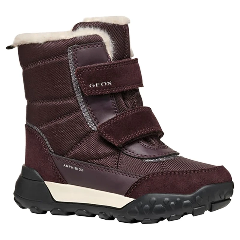 Geox J TREKKYUP Girl B AB Snow Boot, DK Burgundy, 4.5 UK