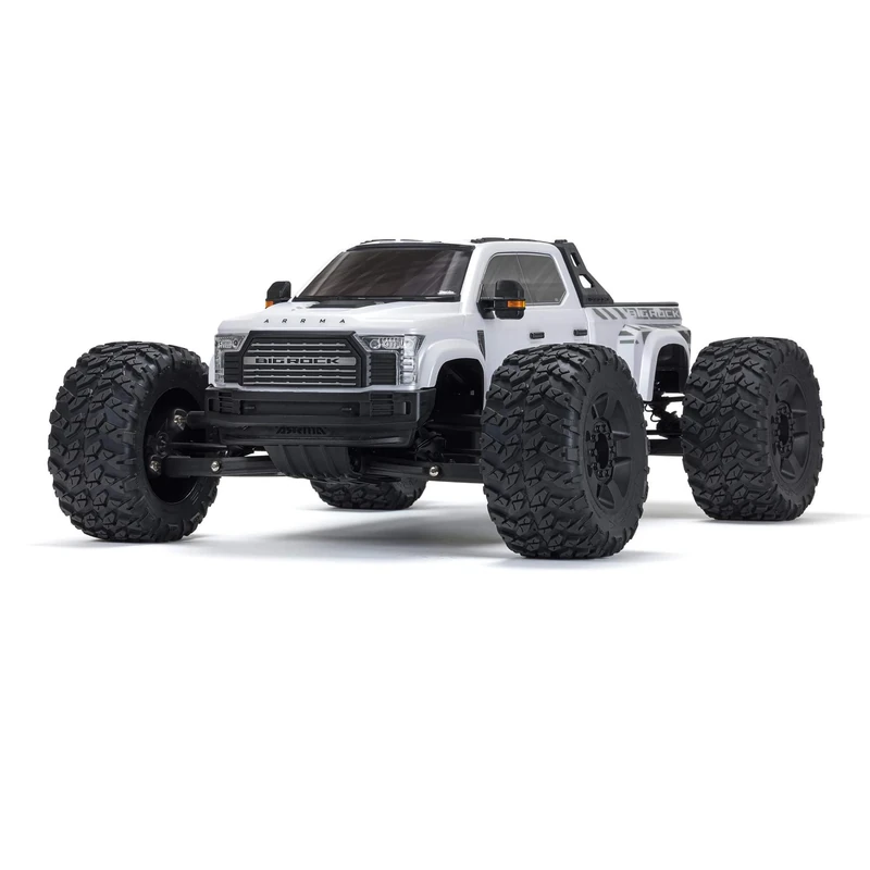 ARRMA BIG Rock 6S, RC Car, 1/7 RC Car, Monster Truck 4x4, Brushless Motor Over 100 km/h, Accessories Included, White, ARA7612T3