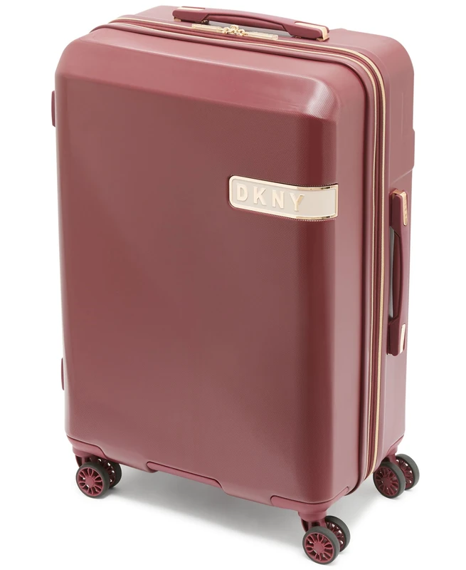 DKNY Spinner Hardside Check in Luggage, Wine, 30", Spinner Hardside Check in Luggage - Image 1