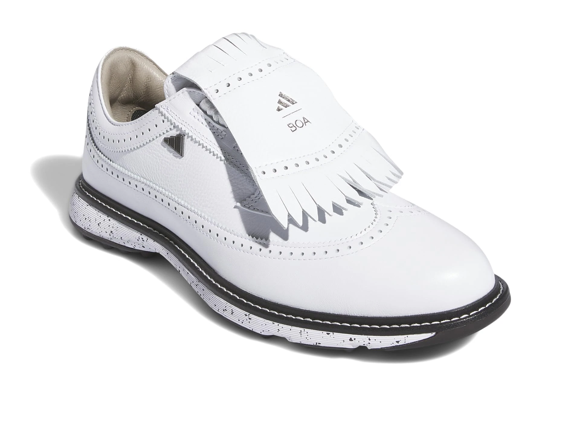 adidas men's Mc87 Boa Spikeless Golf Shoes, Footwear White/Iron Metallic/Core Black, 7.5