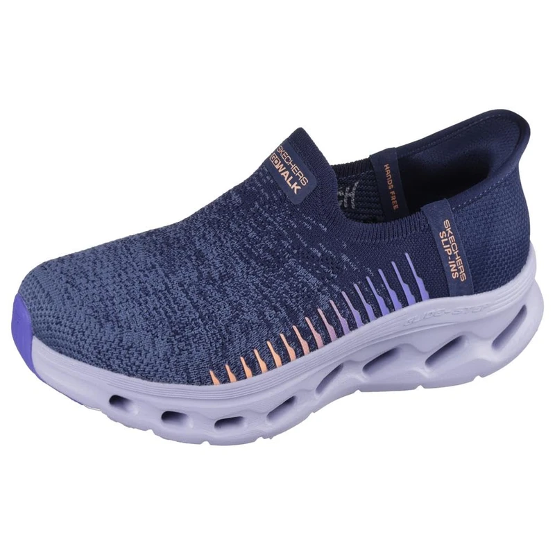 Skechers Women's Go Walk Glide Step 2.0 Venus Hands Free Slip-ins Sneaker, Navy/Multi, 11