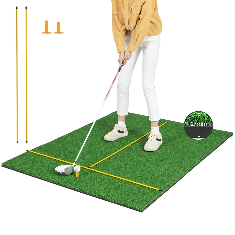 GYMAX 5FT x 3FT/4FT Golf Hitting Mat (27mm thick, 152 x 117cm)