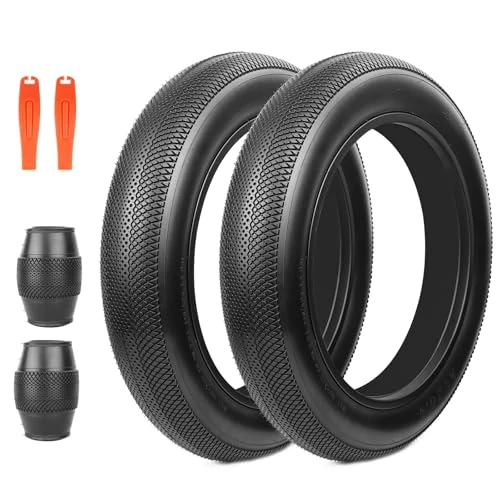 BALINGE E Bike 20x4.0 Fat tire 20 x 4 Fat tire 20x4 Bike tire 2 Pack Heavy Duty High-Performance Wear-Resistant E-Bike Mountain Snow Bike Tire ，20x4 Fat tire，20x4 Bike tire，Black