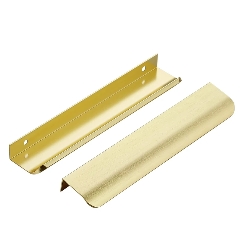 Ravinte Hardware Gold Cabinet Handles Finger Edge Pulls 7.8 Inch CC 30 Pack
