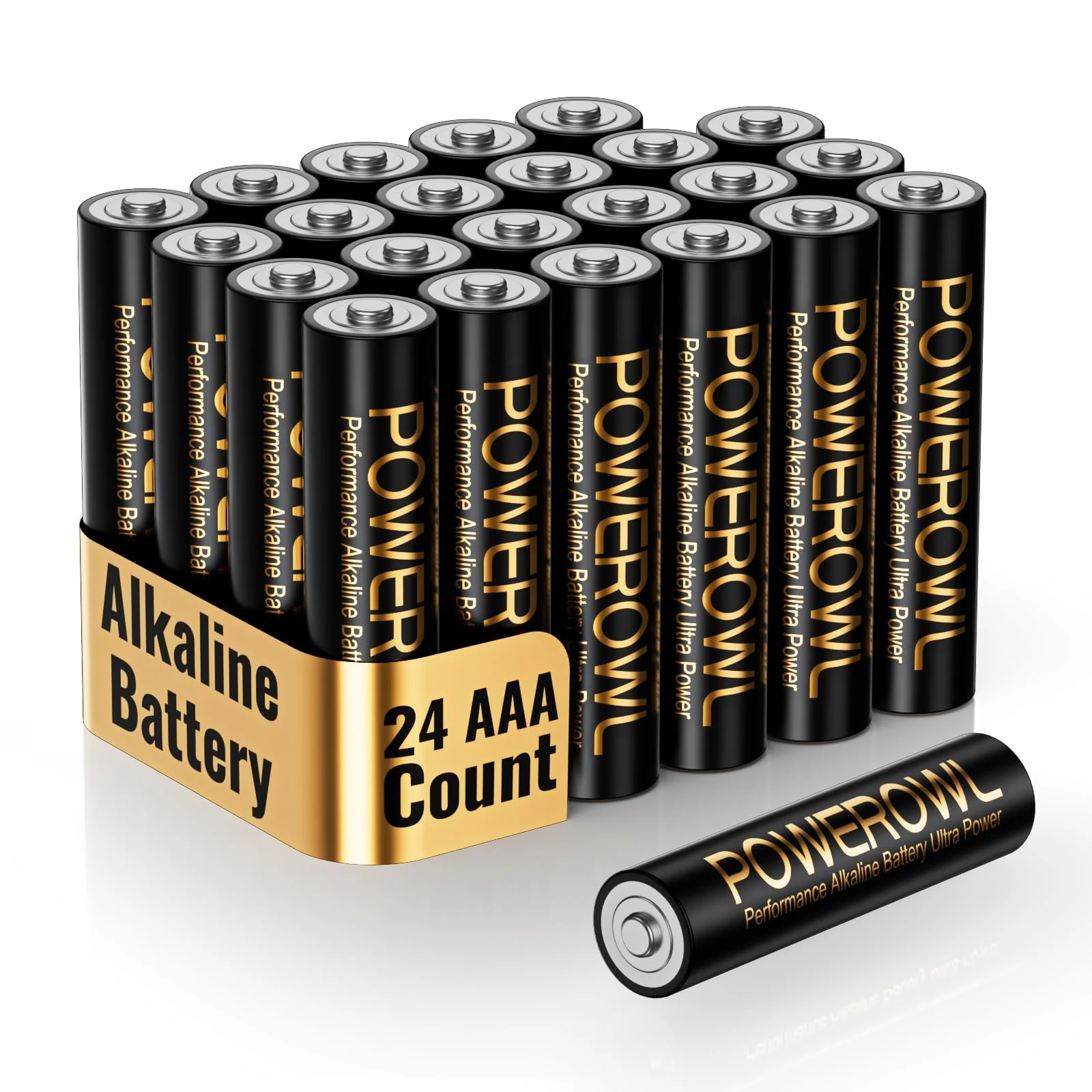 POWEROWL AAA Batteries 24 Pack - Alkaline 1.5v - High-Capacity Long Lasting Triple A Battery, 10-Year Shelf Life