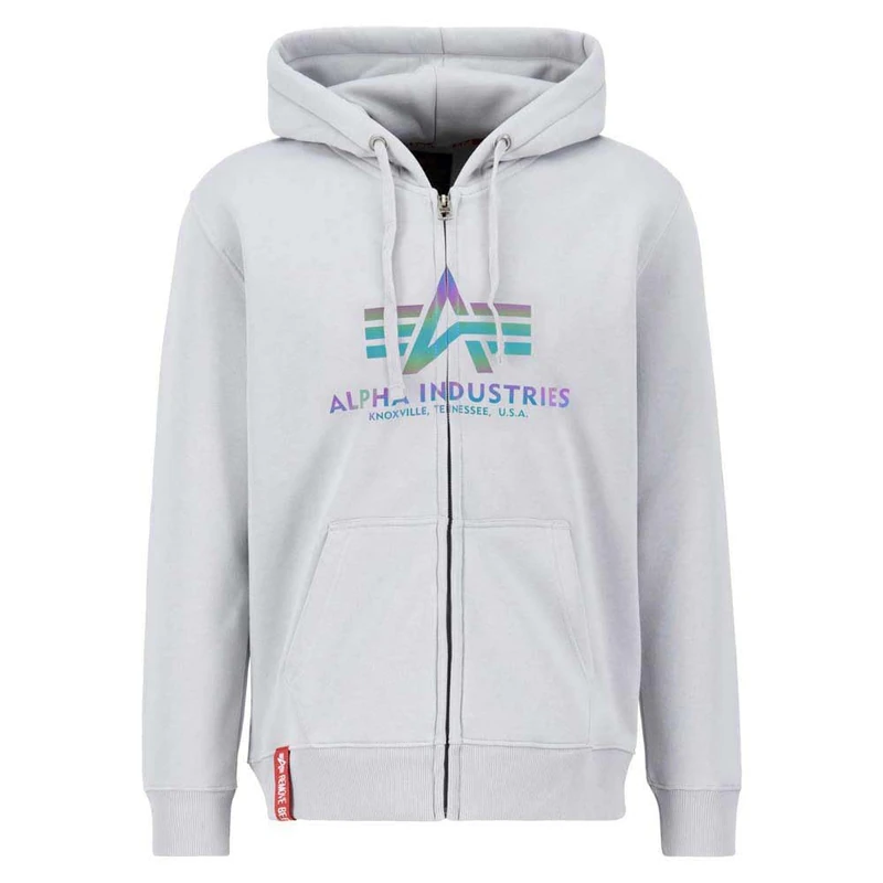 Alpha Industries Basic Zip PP Hoodie for men Pastel Grey