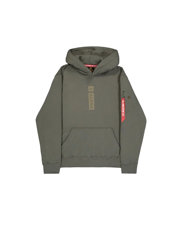 Alpha Industries Men's Alpha PP Hoodie Hooded Sweatshirt, Dark Olive, M