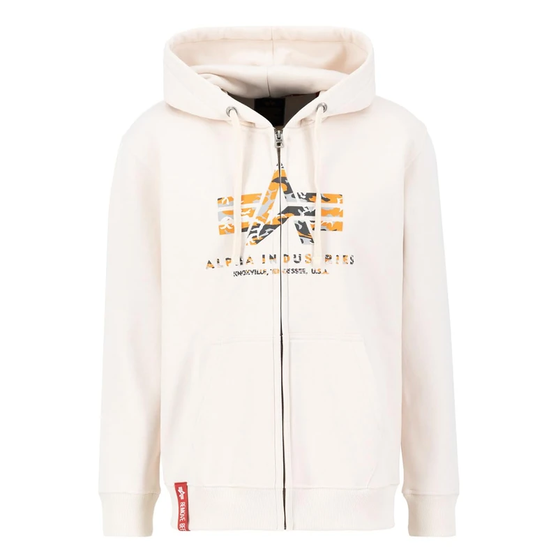 Alpha Industries Basic ZH PP Camo Hoodie for men Jet Stream White - Image 1