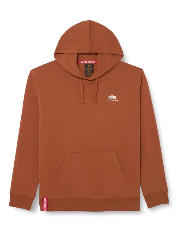 Alpha Industries Basic Small Logo Hoodie for men Hazel Brown