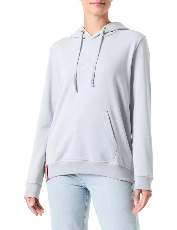 Alpha Industries Women's New Basic G Hoodie Hooded Sweatshirt, Pastel Grey, XL