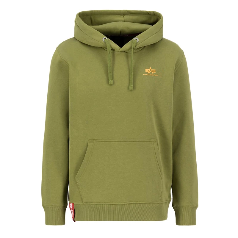 Alpha Industries Basic Small Logo Hoodie for men Moss Green - Image 1