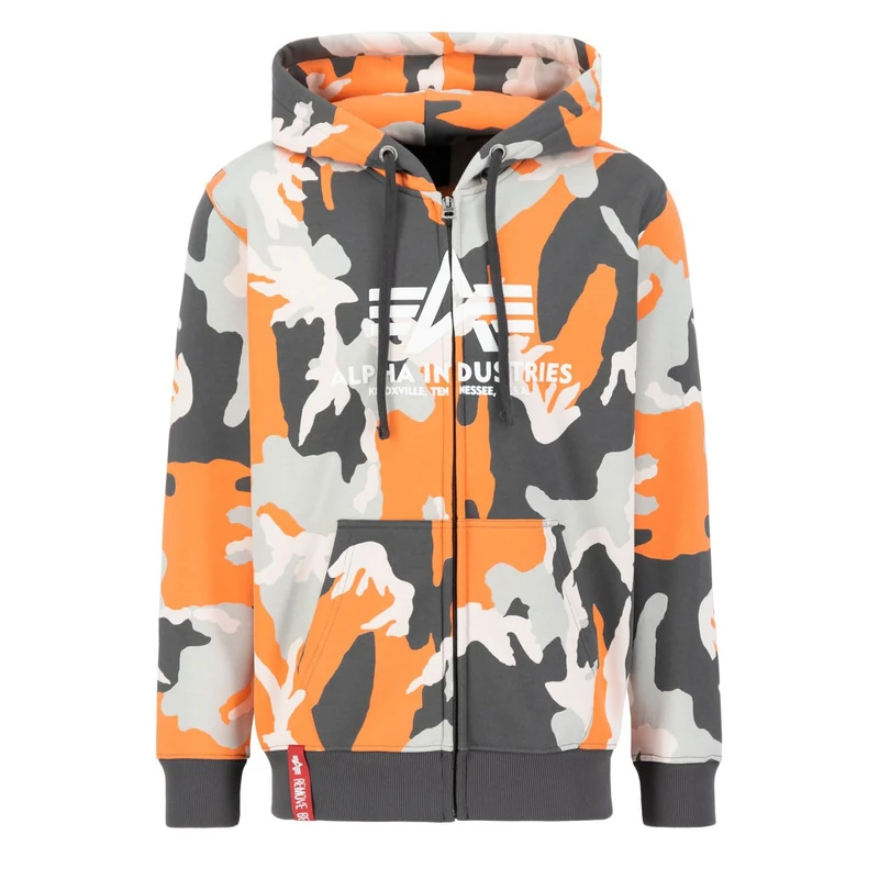 Alpha Industries Basic ZH Camo PP Hoodie for men Orange Grey Camo