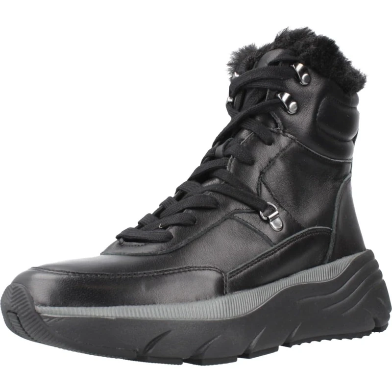 Geox Women's D Diamanta DSneaker, black, 4 UK