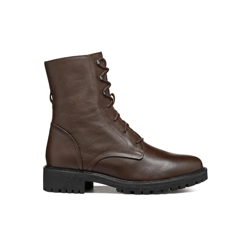 Geox Girls' D Hoara E Ankle Boots, Dk Brown, 3 UK - Image 1