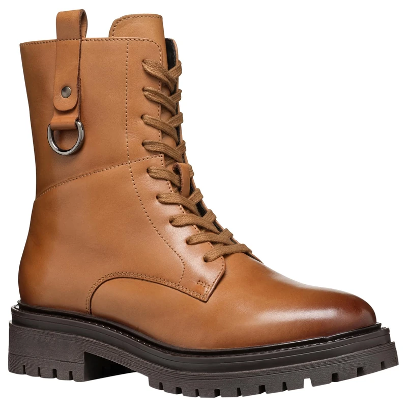 Geox Women's D Iridea Ankle Boot, Cognac, 4 UK