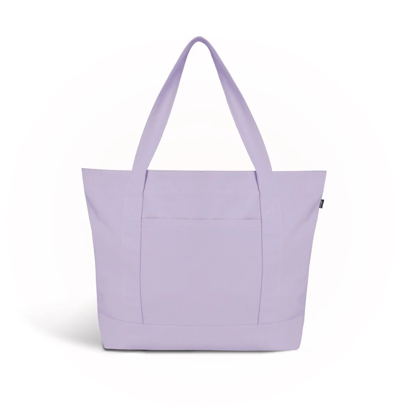 Eco Right Canvas Tote Bags for Women with Zip & Inner Pocket, Extra Large Cotton Tote Bags for Women, Men, Shopping, Beach & Daily Use