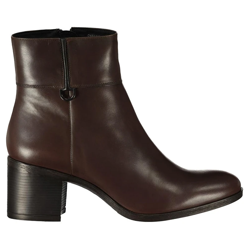 Geox Women's D New Asheel CAnkle Boot, Dk Brown Black, 2.5 UK