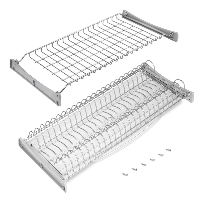 Emuca - Suprastar plate rack for high units, 700mm (27,55 inch), Silver painted, Steel
