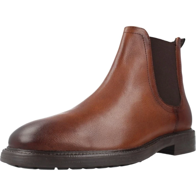 Geox Men's U Tiberio A Ankle Boot, Cognac, 9.5 UK