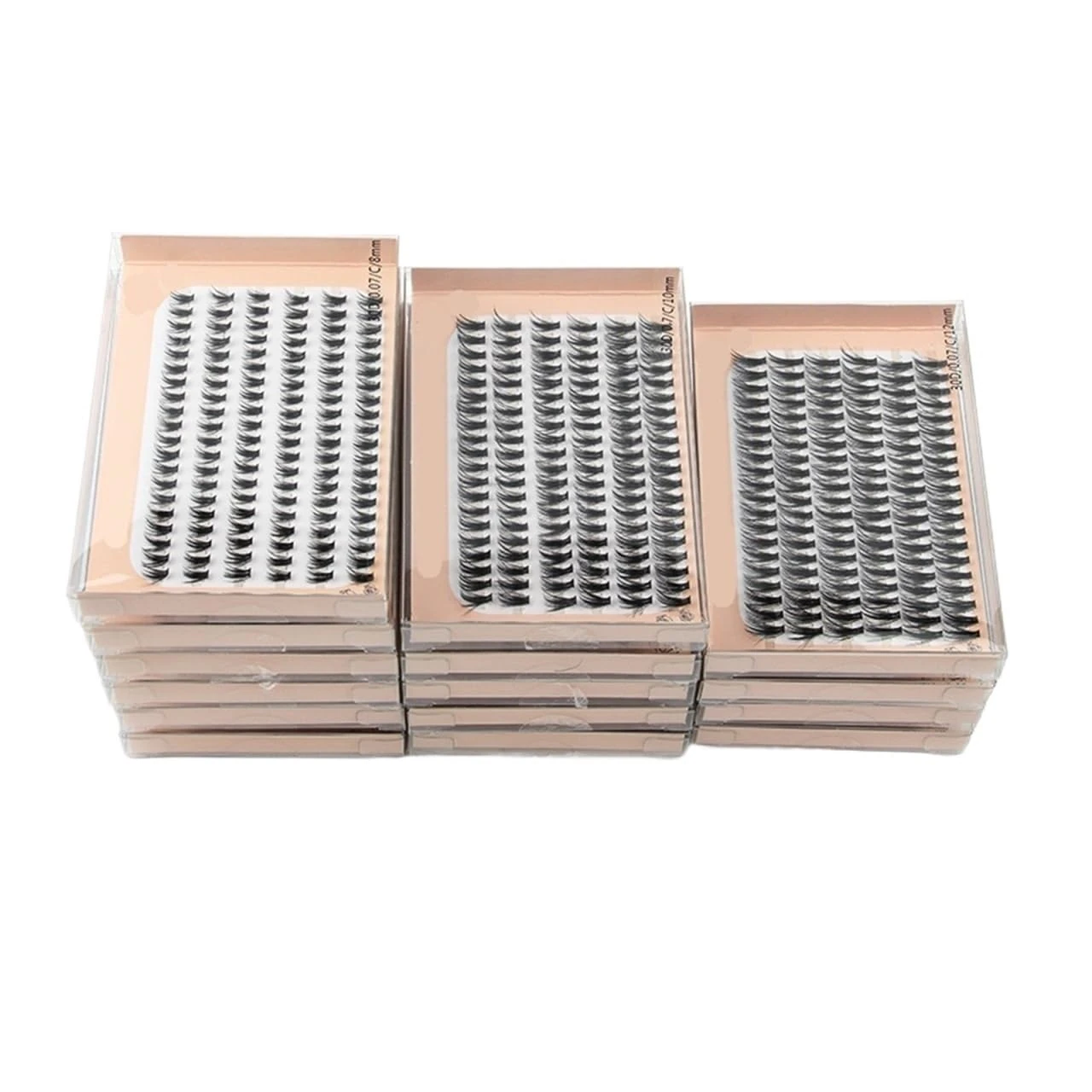 UAMOU 2-50 Boxes Eyelash Extension 120 Bundles Natural C Curl Individual False Lashes 30D Cluster Volume Lashes Make Up Cheerfully (Color : 50 boxes 30D, Size : C_9MM)