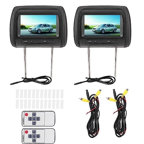 Car Headrest Monitor, 7 Inch LCD Display Wireless Control, Rear Seat Entertainment for Drivers Passengers