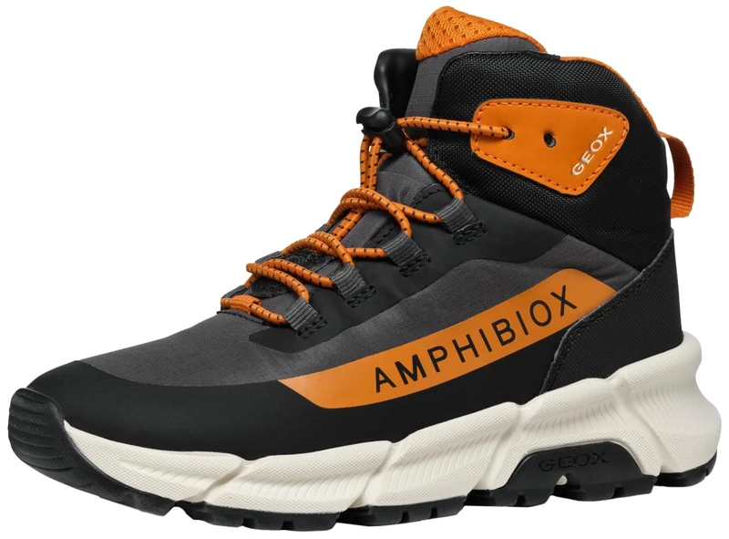 Geox J FLEXYPER Plus BOY, Sneaker, 6 UK Black White