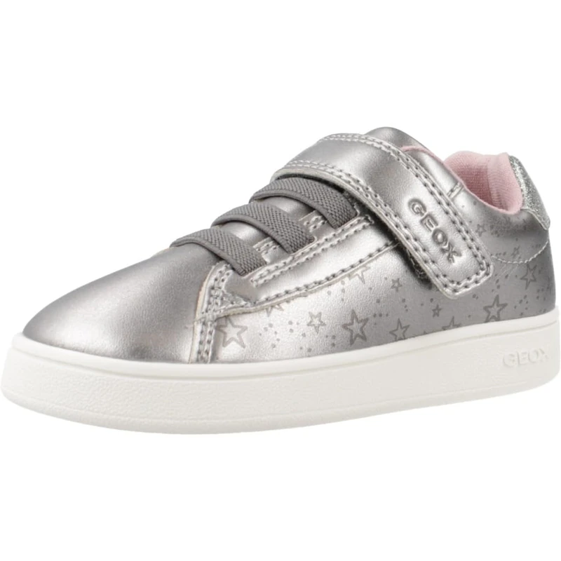 Geox B ECLYPER Girl A, Sneaker, Metallic Silver