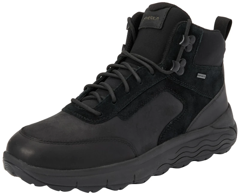 Geox Men's U Spherica 4x4 B ABX Ankle Boot, Black, 8 UK