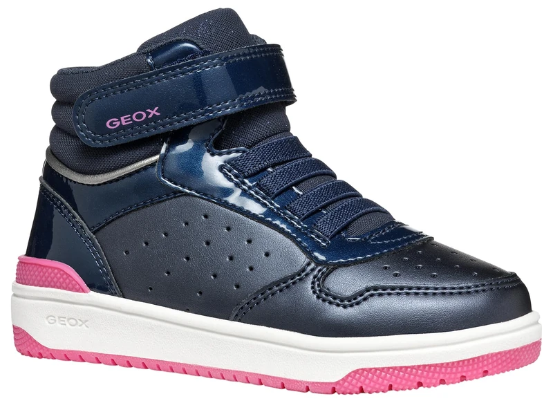 Geox Girl's J Washiba Girl a Sneaker, Blue, 0 UK