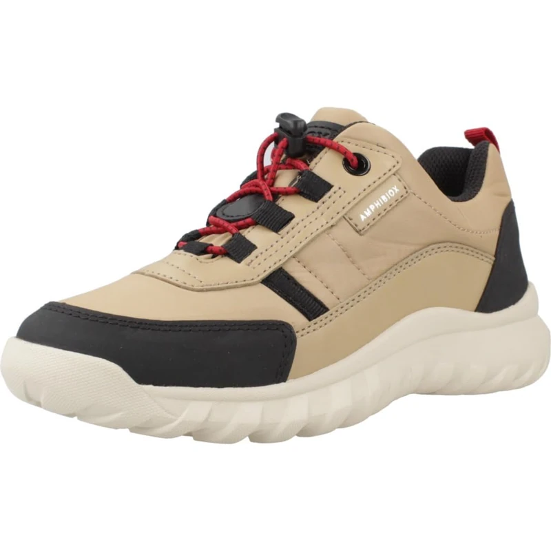 Geox J SIMBYOS BOY B ABX Sneaker, Beige, 11 UK Child