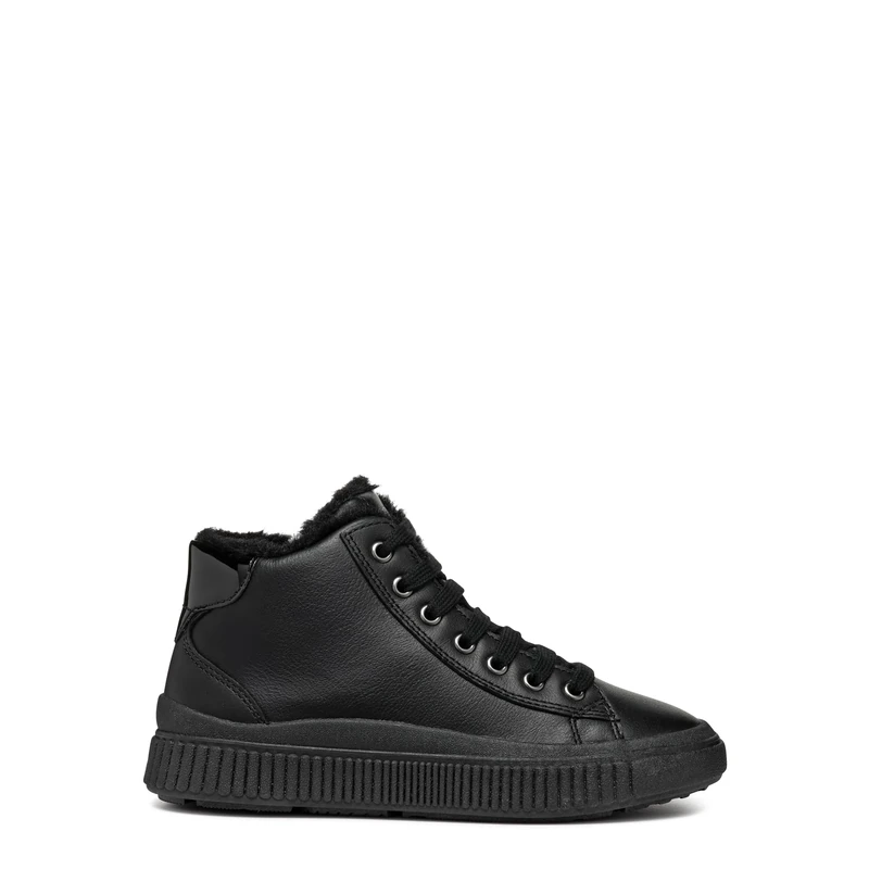 Geox J LAQUINNY Girl G Sneaker, Black/White, 4.5 UK - Image 1