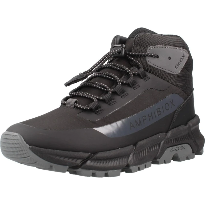 Geox Boys J Flexyper Plus Boy Sneaker, Black, 2 UK
