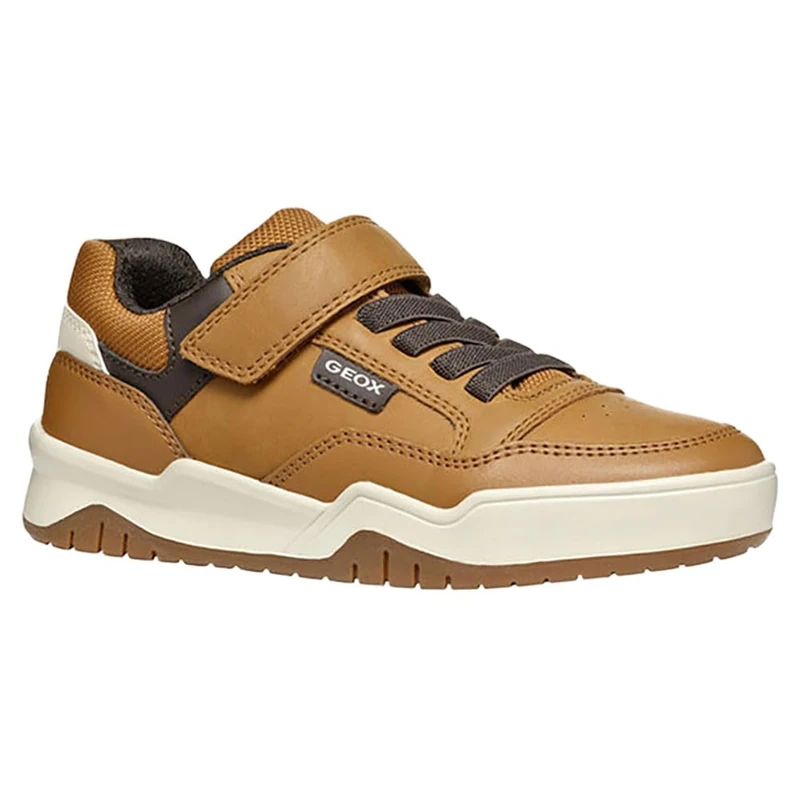 Geox J Perth BOY E Sneaker, Brown, 4.5 UK - Image 1