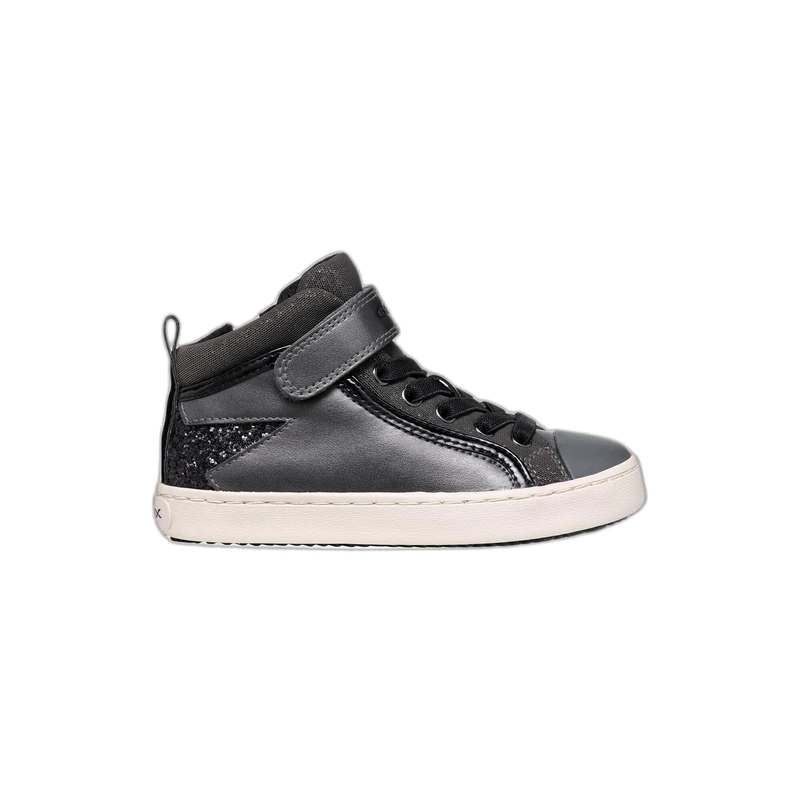 Geox Girl's J Kalispera Girl M Sneakers, Black, 3.5 UK