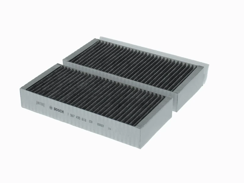 Bosch R5618 Activated Carbon Cabin Filter, Replacement Filters - Against Unpleasant Smells, Pollen and Dust for Cleaner Air Inside the Vehicle Set of 2 Filters