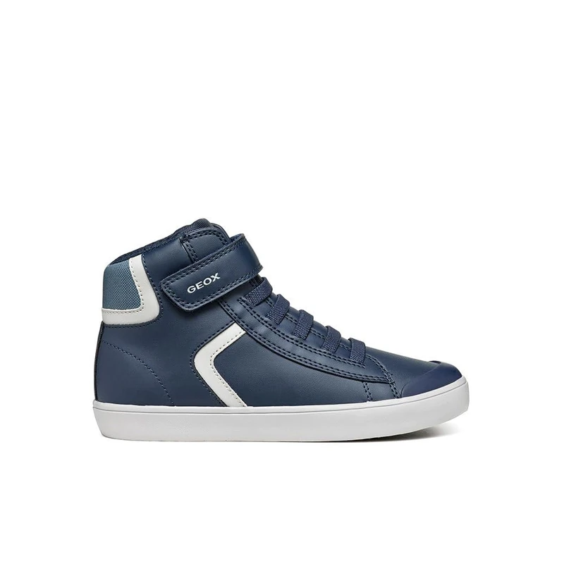 Geox Boys J Gisli Boy Sneaker, Navy Lt Grey, 10 UK Child - Image 1