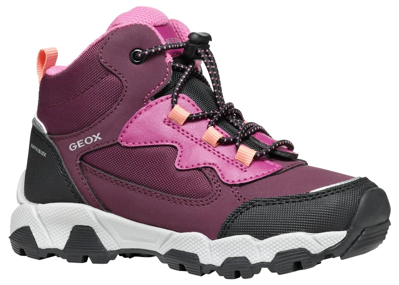 Geox Girls J Magnetar G. B ABX Sneaker, Red, 2.5 UK